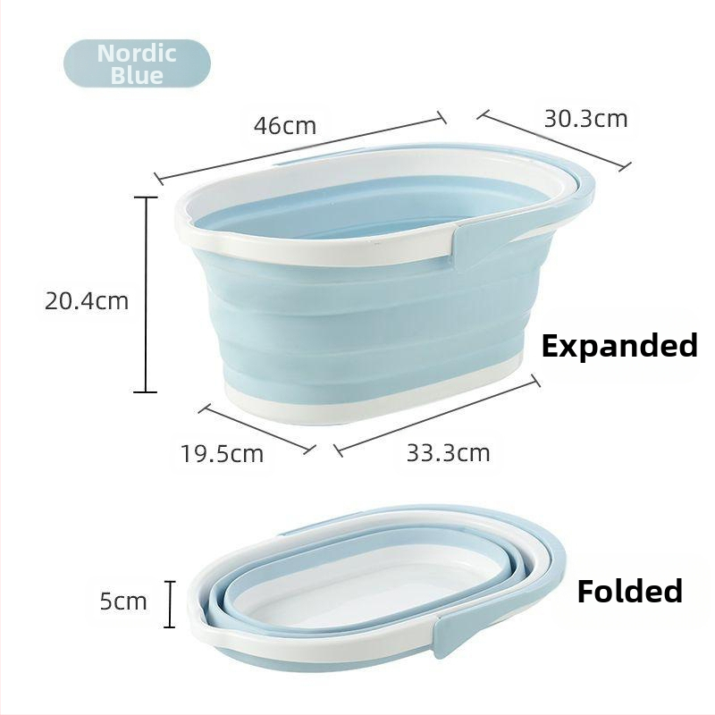 Sulankstomas stačiakampis kibiras mopui LJ — PP+TPR, 660 g, nešiojamas namų valymui