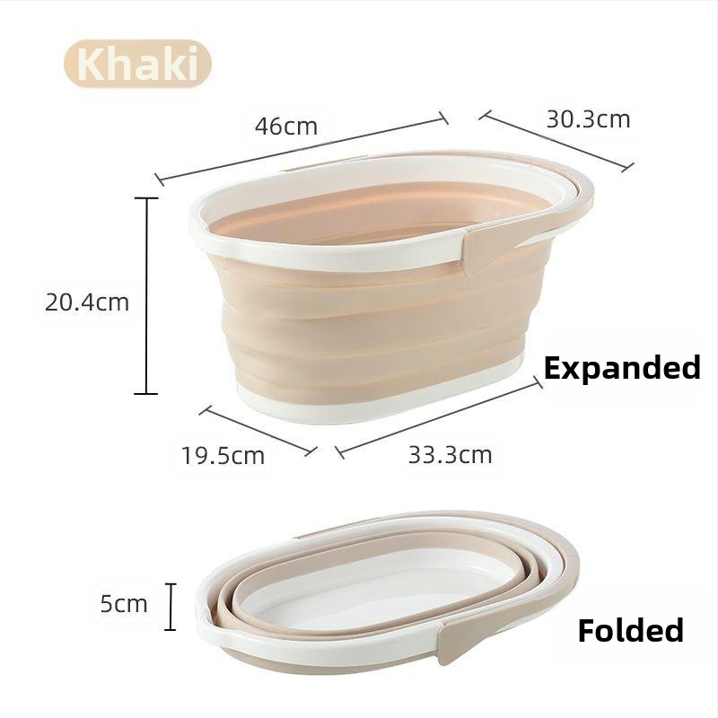 Sulankstomas stačiakampis kibiras mopui LJ — PP+TPR, 660 g, nešiojamas namų valymui