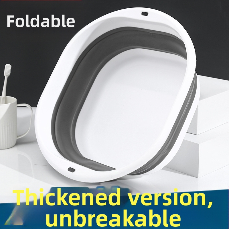 Αναδιπλόμενος πλαστικός νιπτήρας προσώπου, τετράγωνης μορφής, ελαφρύς και φορητός, ενισχυμένος σχεδιασμός, βάρος 114 g