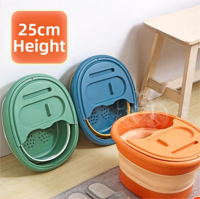 Sulankstomas plastinės kojų vonios kibiras suaugusiems — nešiojamas dizainas, Orange prekės ženklas