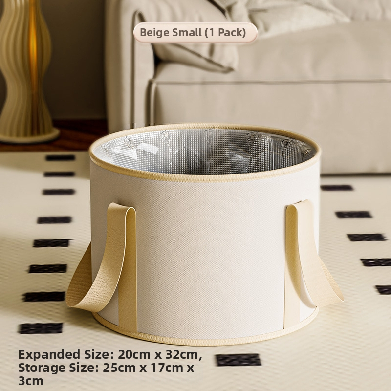 Sulankstoma kojų vonelė namų ir kelionėms — medžiaga: tarpaulinas, PE ir aliuminio plėvelė; penkių sluoksnių izoliacija su dangteliu; tinkama suaugusiems; Prekės ženklas: Spring Association