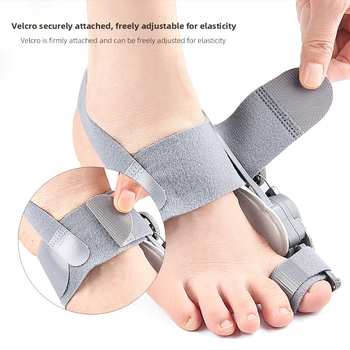 Pēdas pirksta korektors – Pirkstu atdalītājs; Materiāli: ABS, neilons un silikona spilventiņš; Modelis: Pēdas pirksta korektors; Sērija: Atdalītājs; Stils: Hallux valgus, personalizēts dizains; Atgriezeniskā korekcija.