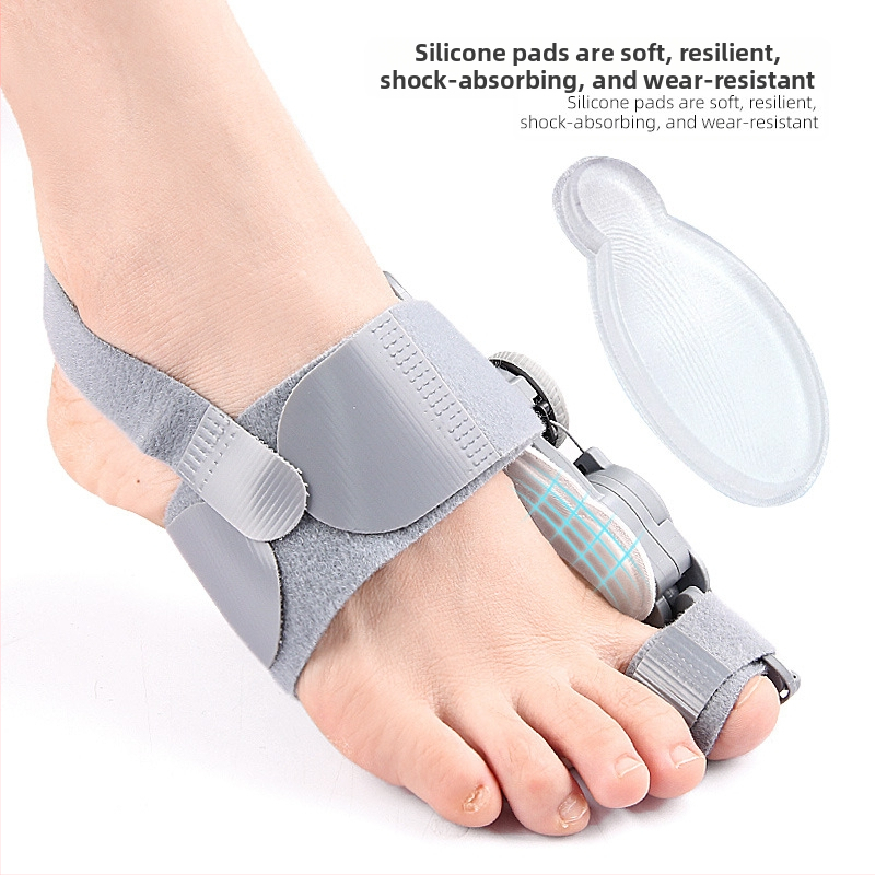 Коректор за пръст на крака – разделител за пръсти; Материали: ABS, найлон и силиконова подложка; Модел: Коректор за пръст; Серия: Разделител; Стил: Hallux valgus, персонализиран дизайн; Обратима корекция.