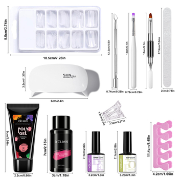 Set de adeziv pentru extinderea unghiilor, cu formulă cu uscare rapidă, suport pentru hârtie, unealtă de sigilare a bazei, 100 tablete, construcție din plastic