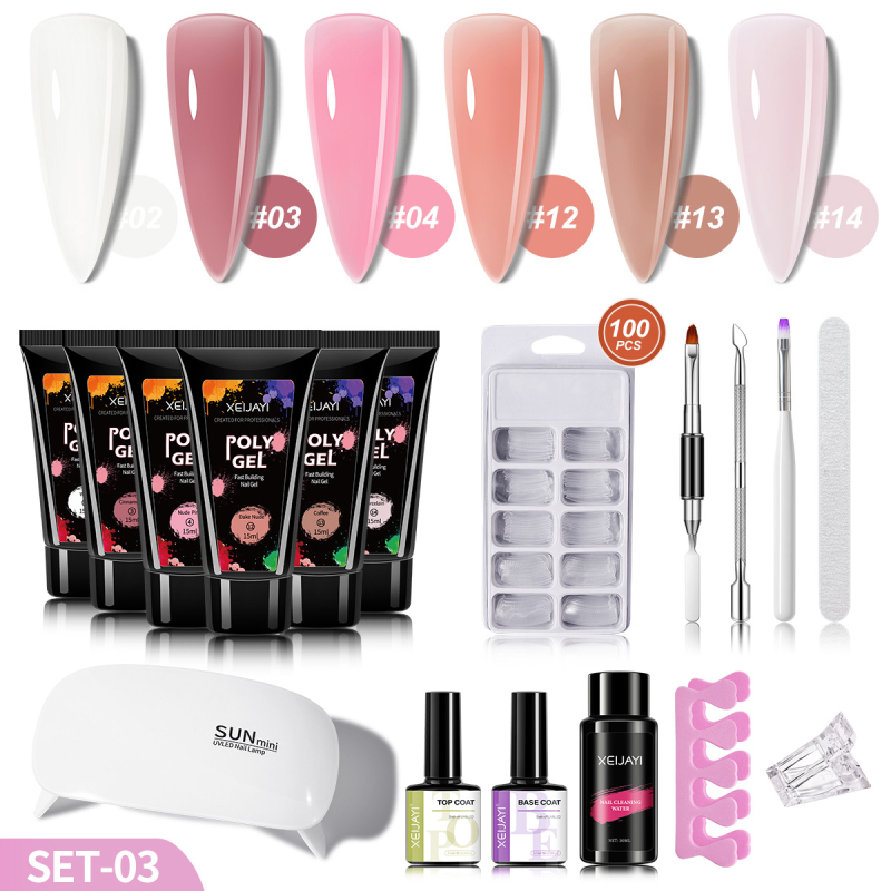 Set de adeziv pentru extinderea unghiilor, cu formulă cu uscare rapidă, suport pentru hârtie, unealtă de sigilare a bazei, 100 tablete, construcție din plastic