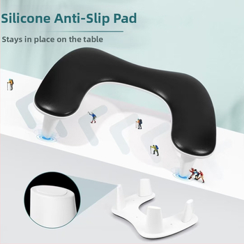 Μαξιλάρι χεριών για μανικιούρ με δύο χέρια, φορητή αποσπώμενη βάση και κεκλιμένη σχεδίαση, PU δερμάτινη επιφάνεια, πολυλειτουργικό