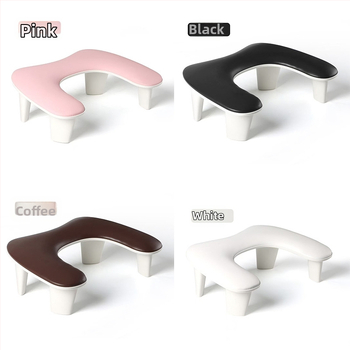 Μαξιλάρι χεριών για μανικιούρ με δύο χέρια, φορητή αποσπώμενη βάση και κεκλιμένη σχεδίαση, PU δερμάτινη επιφάνεια, πολυλειτουργικό