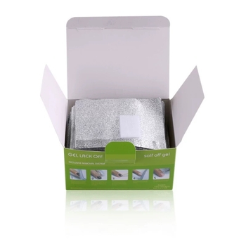 Σετ αφαίρεσης βερνικιού νυχιών με αλουμινόφυλλο και βαμβαλάκια, 100 τεμάχια