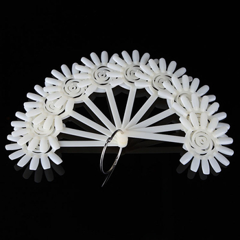 3-u-1 paleta lakova za nokte, u obliku ventilatora, kartica u stilu bambusa, proziran dizajn s prirodnom školjkom