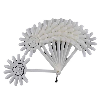 3-u-1 paleta lakova za nokte, u obliku ventilatora, kartica u stilu bambusa, proziran dizajn s prirodnom školjkom