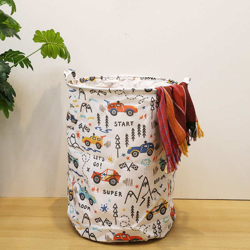 Bērniem paredzēts rotaļlietu uzglabāšanas grozs ar karikatūru dizainu, liela ietilpība, Oxford audums, Zīmols Yunjia