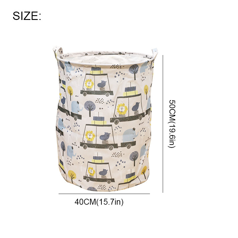 Bērniem paredzēts rotaļlietu uzglabāšanas grozs ar karikatūru dizainu, liela ietilpība, Oxford audums, Zīmols Yunjia
