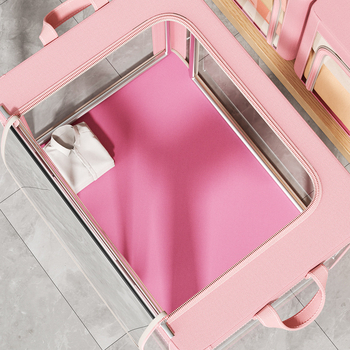 Πτυσσόμενο Κουτί Αποθήκευσης Ρούχων, Oxford ύφασμα + PVC, Χωρητικότητα 40–50 L, Εύκολη Μεταφορά με Χέρι, Οργάνωση Υπνοδωματίου