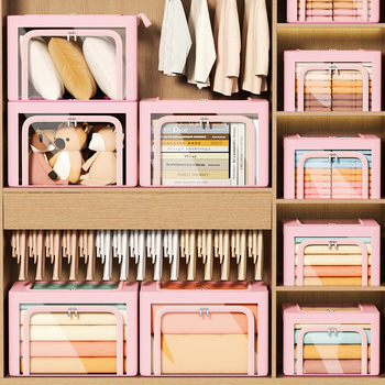 Πτυσσόμενο Κουτί Αποθήκευσης Ρούχων, Oxford ύφασμα + PVC, Χωρητικότητα 40–50 L, Εύκολη Μεταφορά με Χέρι, Οργάνωση Υπνοδωματίου