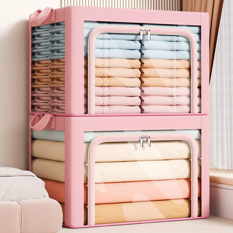 Сгъваема кутия за съхранение на дрехи, Oxford платно + PVC, капацитет 40–50 л, ръчно носене, за спалня