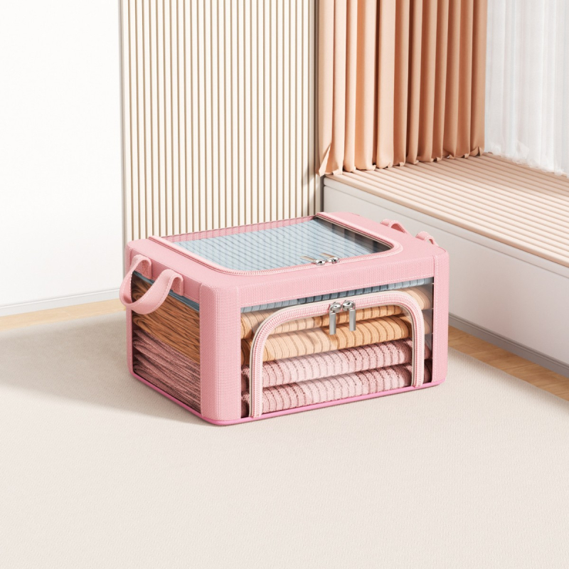 Сгъваема кутия за съхранение на дрехи, Oxford платно + PVC, капацитет 40–50 л, ръчно носене, за спалня