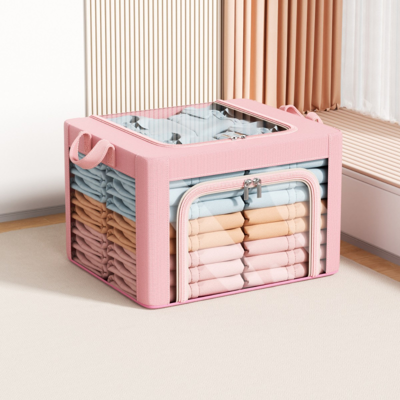 Сгъваема кутия за съхранение на дрехи, Oxford платно + PVC, капацитет 40–50 л, ръчно носене, за спалня