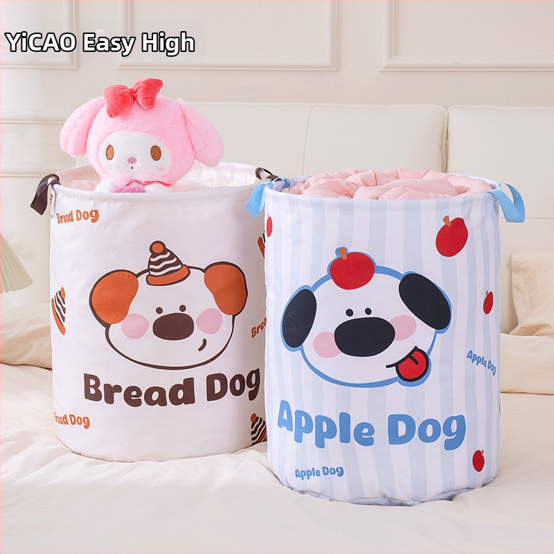 Apskrito formos audinio saugyklinis krepšys svetainėje – animacinio stiliaus žaislų organizatorius, 0,4 kg