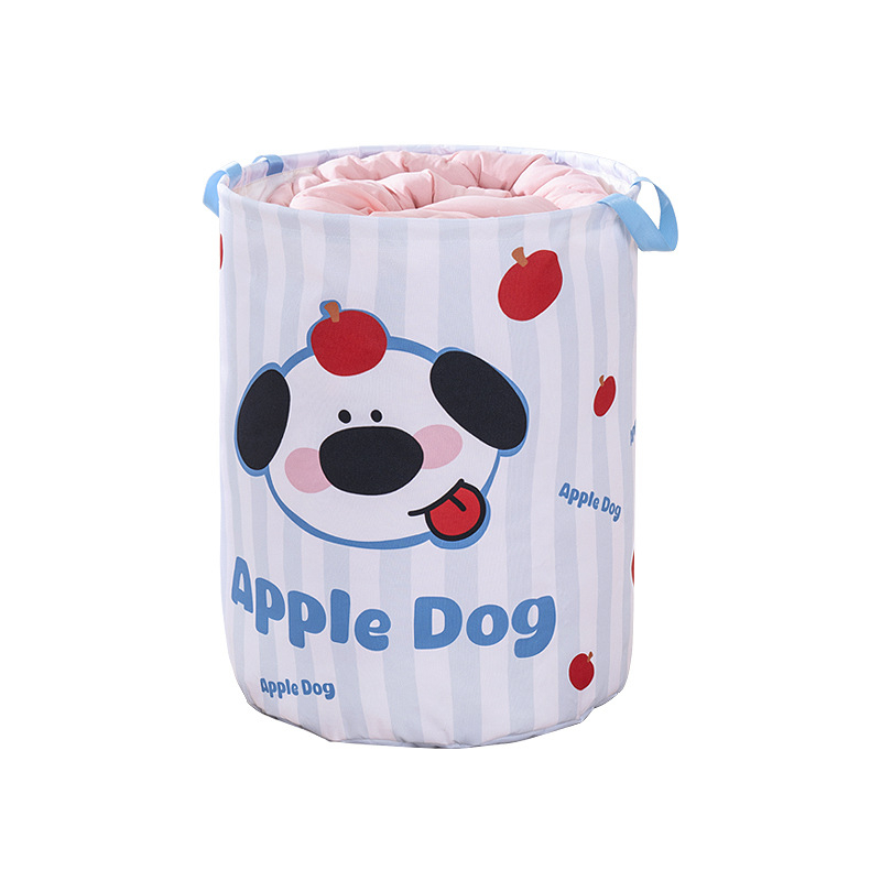 Apskrito formos audinio saugyklinis krepšys svetainėje – animacinio stiliaus žaislų organizatorius, 0,4 kg