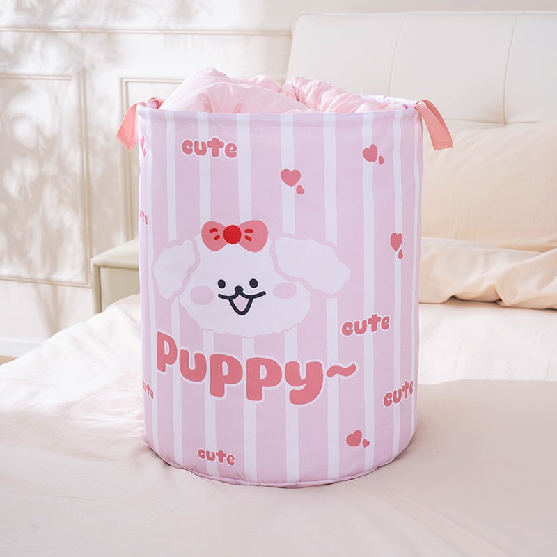 Apskrito formos audinio saugyklinis krepšys svetainėje – animacinio stiliaus žaislų organizatorius, 0,4 kg