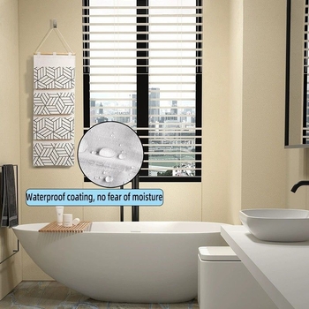 Sieninė daugiasluoksnė audinio laikymo tašė, skirta drabužių spintos nugarai, medvilnė