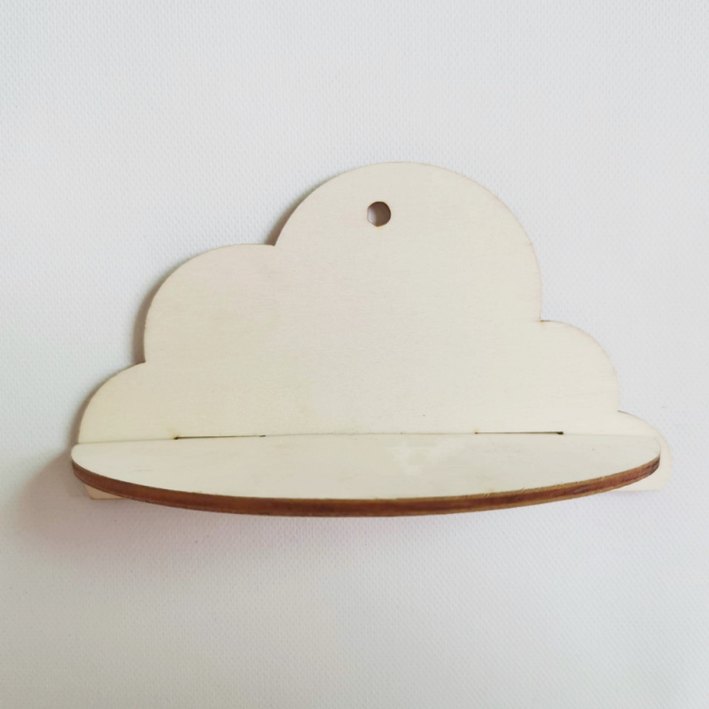 Raft de depozitare din lemn în stil nordic, design creativ cu formă de pară, montaj cu cârlig, 1 nivel, multifuncțional pentru dormitor și sufragerie