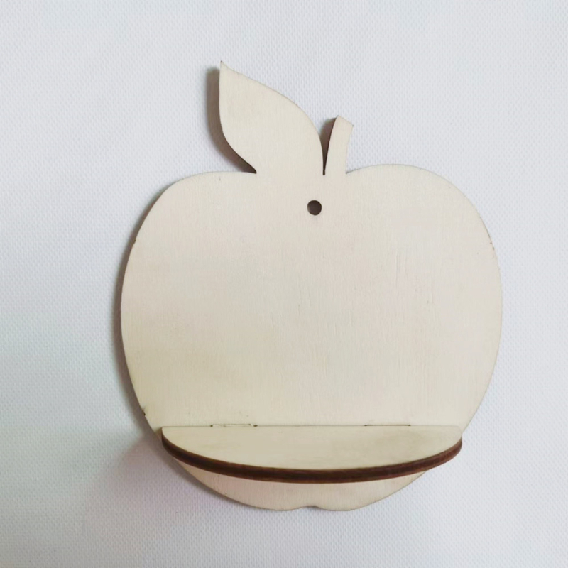 Raft de depozitare din lemn în stil nordic, design creativ cu formă de pară, montaj cu cârlig, 1 nivel, multifuncțional pentru dormitor și sufragerie