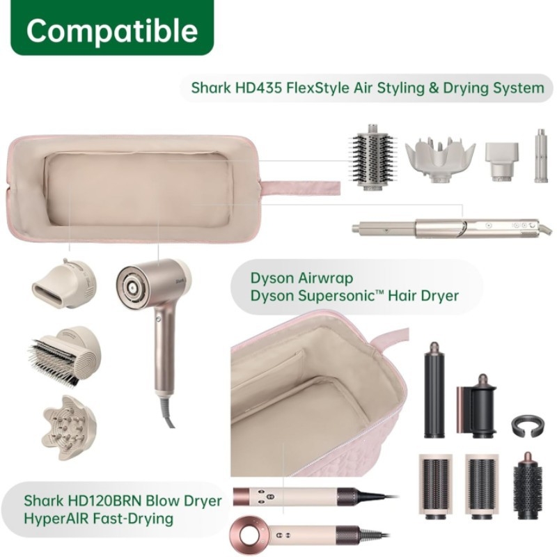 Carcasă de depozitare pentru accesorii de uscător de păr, pentru călătorii, cub, poliester, multifuncțională, model APJ409