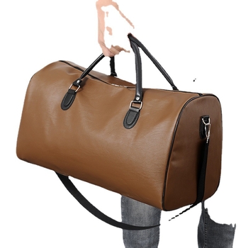 Boehner Ανδρική Δερμάτινη Τσάντα Ταξιδιού για Επιχειρήσεις, Χωρητικότητα Κάτω από 20L, Επεκτάσιμη