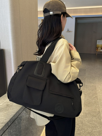 Τσάντα γυμναστηρίου και ταξιδιού από Oxford ύφασμα, διαπνέουσα και ανθεκτική στη φθορά, μείωση φόρτου, αστικός μινιμαλιστικός σχεδιασμός, unisex, επένδυση από πολυεστέρα