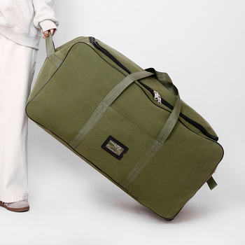 Τσάντα ταξιδιού από καμβά με μεγάλη χωρητικότητα και πτυσσόμενα ροδάκια — Unisex, κατάλληλη για κάμπινγκ και αποθήκευση