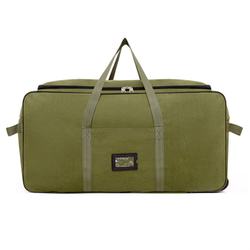 Τσάντα ταξιδιού από καμβά με μεγάλη χωρητικότητα και πτυσσόμενα ροδάκια — Unisex, κατάλληλη για κάμπινγκ και αποθήκευση