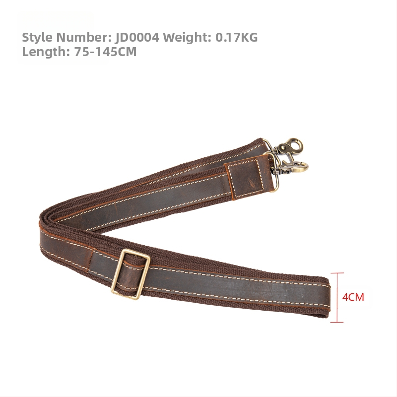 Odinė pečių juosta maišams – reguliuojama, viršutinio sluoksnio karvės odos, atspari dėvėjimuisi