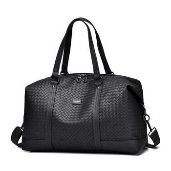 Cateikarrui Мъжка чанта за пътуване – Urban Simplicity, PU кожа, каре модел, подплата полиестер, водоустойчива, износоустойчива, разделение мокро/сухо