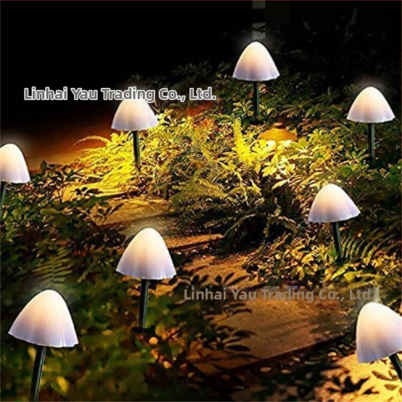 LED гъбена лампа, слънчево захранване, външно градинско осветление, IP65 водоустойчива, 0.06W мощност, декор за двор и вила