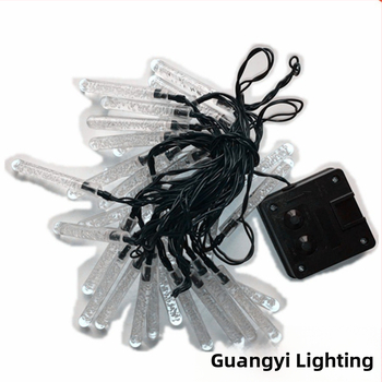 LED burbulų stulpų šviesos, modelis GY-0070, 0.6W, IP65, baterijomis maitinami, mygtuko valdymas, šventinei dekoracijai langams ir Kalėdų eglei