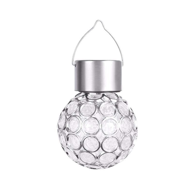 Solarna LED vanjska viseća svjetiljka, šuplja sfera, IP65, LED diode, 1.2V, 6–12h osvjetljenja
