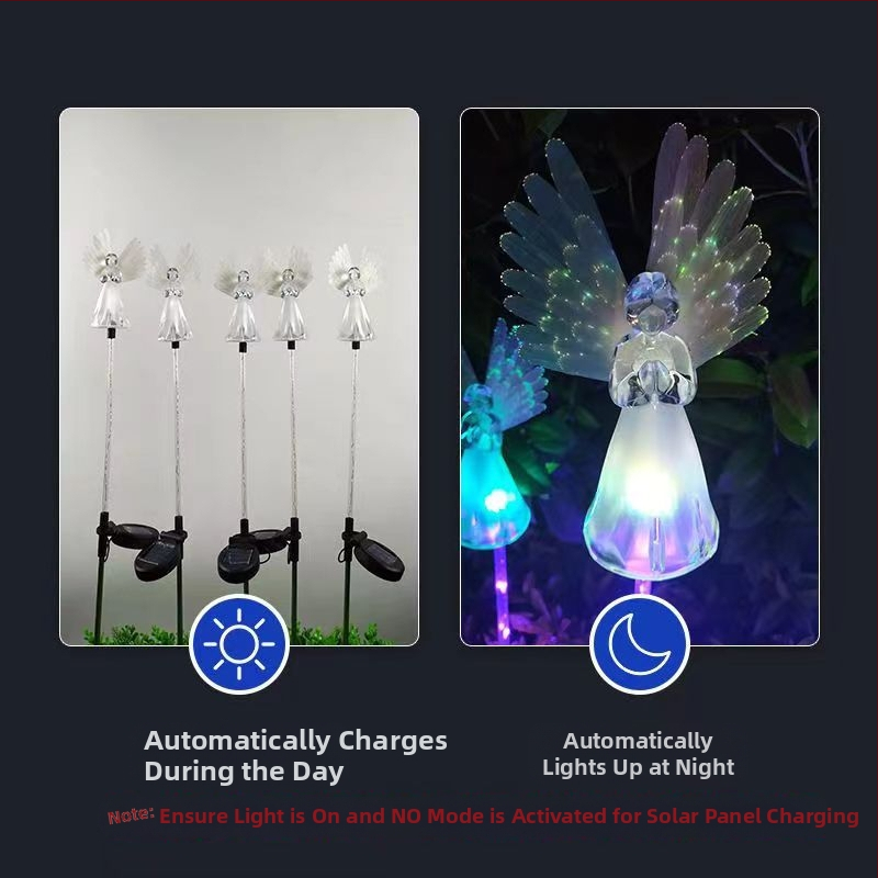 Соларна ангел лампа за външен двор и градина, IP65, 5W, 6–12 ч