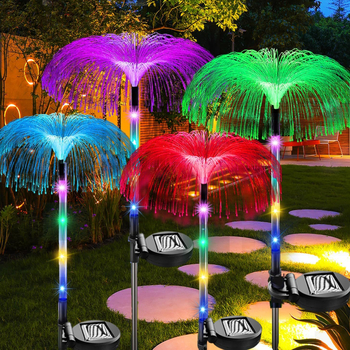 Ηλιακά φαναράκια κήπου με οπτικές ίνες και ABS, IP65, 3W πηγή φωτός, μοντέλο 82, 6–12 ώρες συνεχούς λειτουργίας