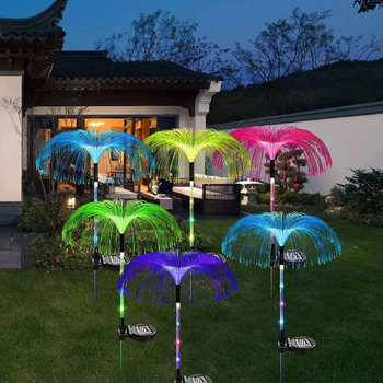 Ηλιακά φαναράκια κήπου με οπτικές ίνες και ABS, IP65, 3W πηγή φωτός, μοντέλο 82, 6–12 ώρες συνεχούς λειτουργίας