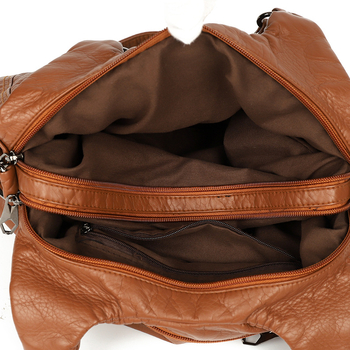 Γυναικεία υφαντή τσάντα ώμου με πολλαπλά διαμερίσματα, ευρύχωρη, από μαλακό PU δέρμα, τριπλό σχέδιο ιμάντων, εσωτερικές θήκες με φερμουάρ, θήκη τηλεφώνου και θήκη για ταυτότητα.