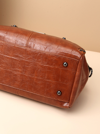 Női Citi Paul PU Crossbody Aktatáska (Három rekesz, Nagy kapacitás, Boston-stílus)