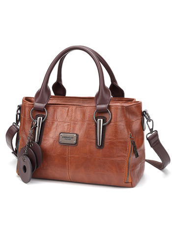 Női Citi Paul PU Crossbody Aktatáska (Három rekesz, Nagy kapacitás, Boston-stílus)
