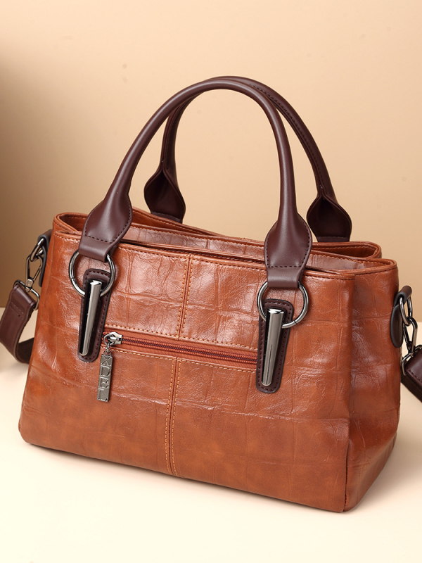 Női Citi Paul PU Crossbody Aktatáska (Három rekesz, Nagy kapacitás, Boston-stílus)