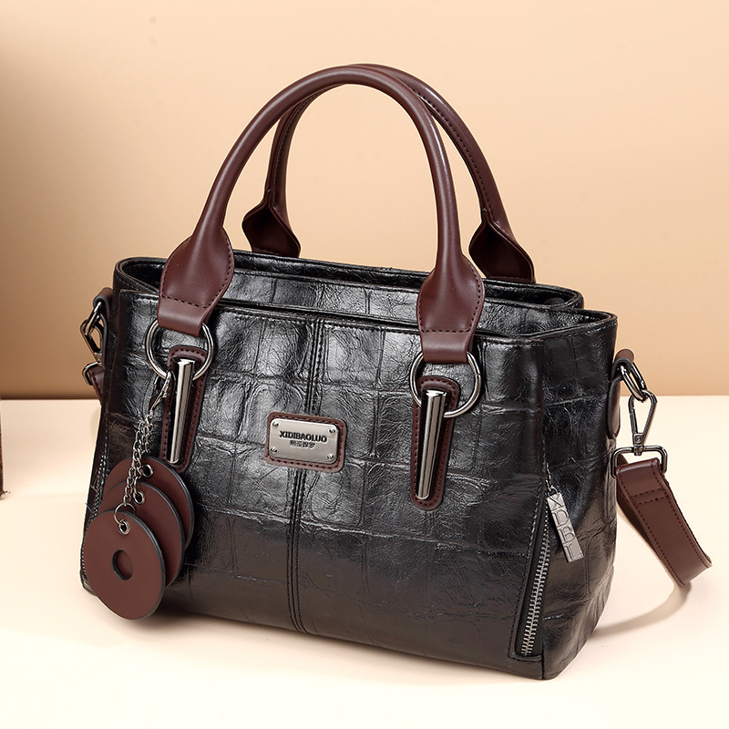 Női Citi Paul PU Crossbody Aktatáska (Három rekesz, Nagy kapacitás, Boston-stílus)