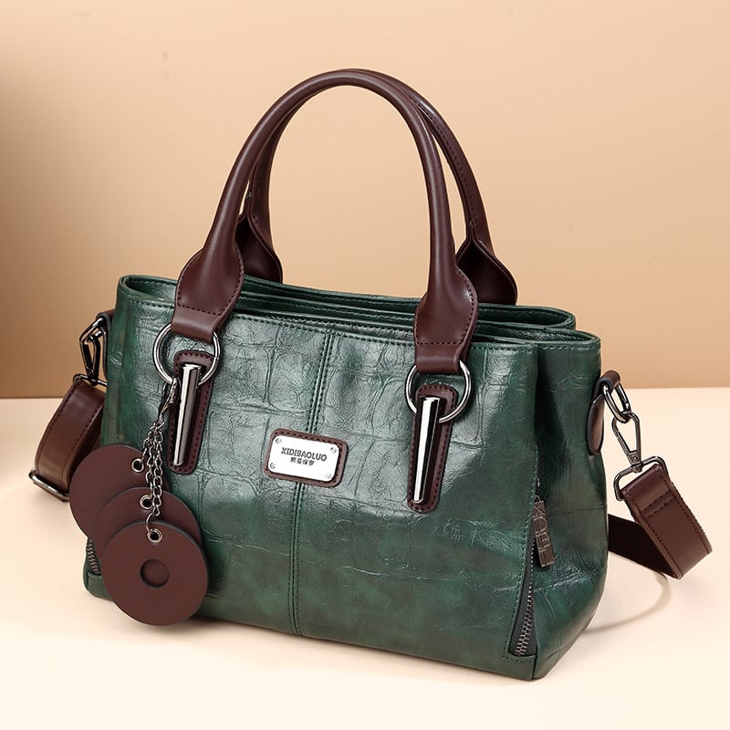 Női Citi Paul PU Crossbody Aktatáska (Három rekesz, Nagy kapacitás, Boston-stílus)