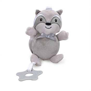 BBSKY pūkuota kūdikio dantų žaislas su kabinamu varpeliu ir gyvūno pakabuku – tinkama lovytei ar vežimėliui, 0–3 m