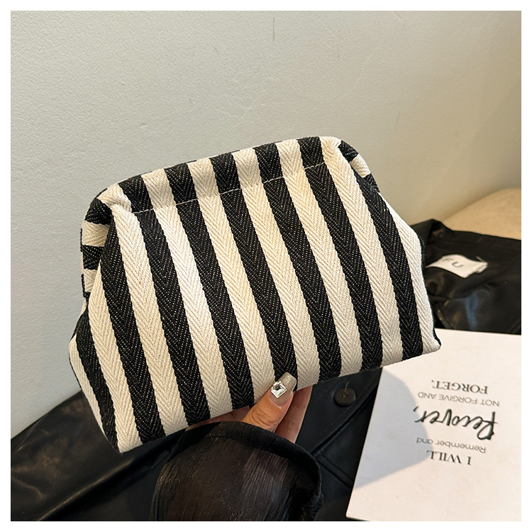 Női vászontáska kézben hordható — utcai trend, kagyló alakú forma, nyitás, mobiltelefon zseb