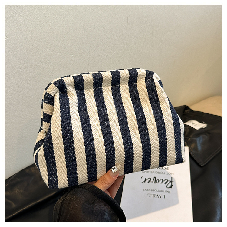 Női vászontáska kézben hordható — utcai trend, kagyló alakú forma, nyitás, mobiltelefon zseb