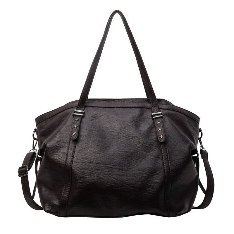 Női retro tote táska keresztpánttal, nagy kapacitású, mindennapi használatra